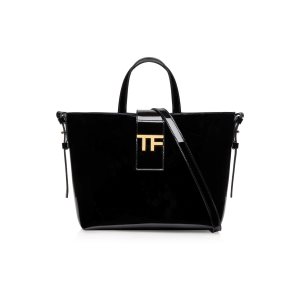 Dámské Crossbody Kabelky Tom Ford Lakovaná Læder Tf Mini E/W Tote Černé | 846327-GJI