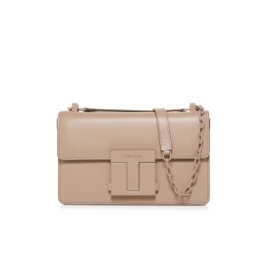 Dámské Crossbody Kabelky Tom Ford Læder 001 Medium Chain Šedé Hnědé | 253078-QEJ