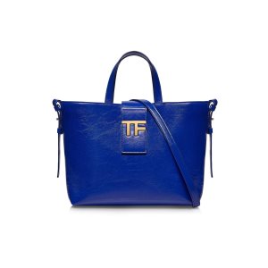 Dámské Crossbody Kabelky Tom Ford Shiny Textured Læder Tf Mini E/W Tote Ocean | 984235-YCP