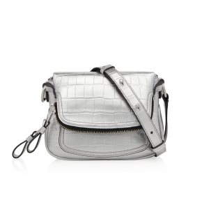 Dámské Crossbody Kabelky Tom Ford Stamped Læder Jennifer Stříbrné | 156720-AMB