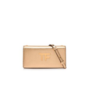 Dámské Crossbody Kabelky Tom Ford Textured Laminated Læder Tf Zlaté | 732014-ETZ