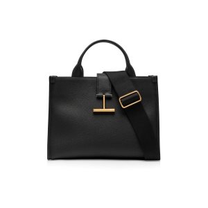 Dámské Kabelky Přes Rameno Tom Ford Grain Læder Tara Medium Top Handle Černé | 214709-FHY