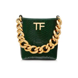 Dámské Kabelky Přes Rameno Tom Ford Printed Python Tf Maxi Chain Mini Tyrkysové Zelene | 805931-QTW