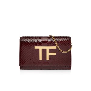 Dámské Kabelky Přes Rameno Tom Ford Python Evening Tf Disco Tmavě Růžové | 913076-WSV