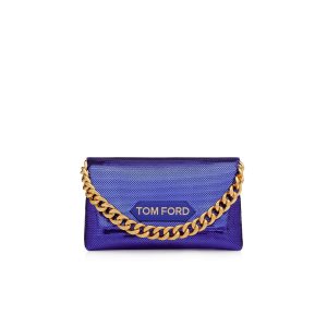 Dámské Kabelky Přes Rameno Tom Ford Sequin Embroidery Label Mini Chain Ocean | 318954-QJO