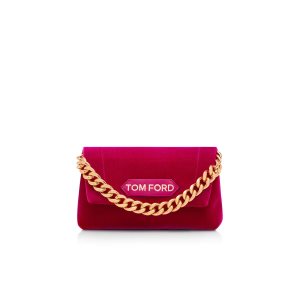 Dámské Kabelky Přes Rameno Tom Ford Velvet Label Mini Chain Červené Růžové | 215683-EZP