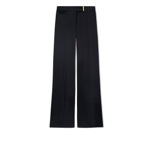 Dámské Kalhoty Tom Ford Fluid Double-faced Satin Široké Legs Černé | 615849-YPE