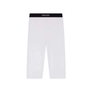 Dámské Kalhoty Tom Ford Modal Jóga Bílé | 675043-ZGO
