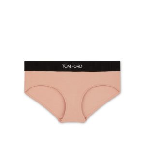 Dámské Kalhoty Tom Ford Modal Signature Boy Shorts Béžový | 016489-YUO