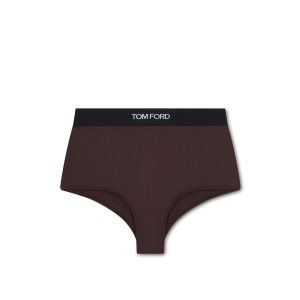 Dámské Kalhoty Tom Ford Modal Signature Briefs Tmavě Čokolády | 679431-YQA