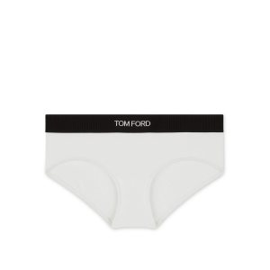 Dámské Kalhoty Tom Ford Modal Signature Boy Shorts Bílé | 835102-WJC