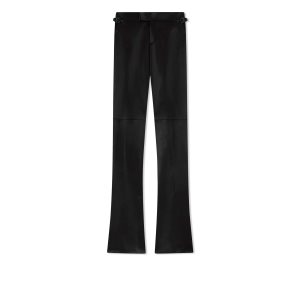 Dámské Kalhoty Tom Ford Plonge Læder Flares Černé | 617204-MCD