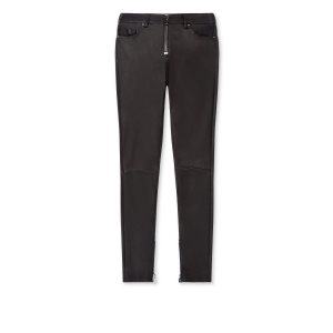Dámské Kalhoty Tom Ford Stretch Læder Zip Front Leggings Černé | 640239-KRW