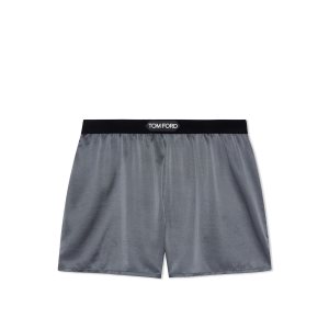 Dámské Kalhoty Tom Ford Stretch Silk Satin Boxerské Shorts Tmavě Šedé | 765028-PKD
