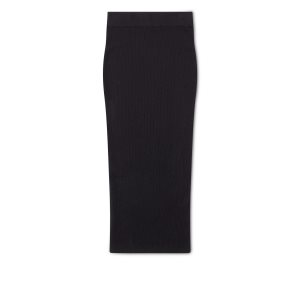 Dámské Knitwear Tom Ford Fine Cashmere Silk Rib Midi Skirt Černé | 382605-CVI