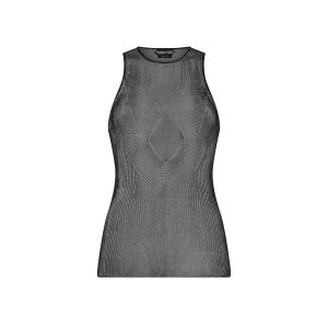 Dámské Knitwear Tom Ford Fine Silk Rib Tank Top Černé | 942061-ONA