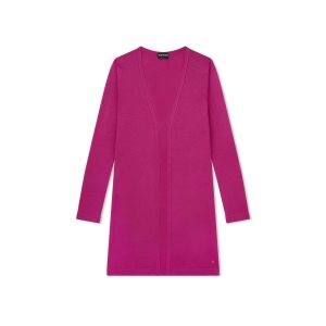 Dámské Knitwear Tom Ford Slinky Viscose Long Cardigan Fuschia | 289153-IFQ