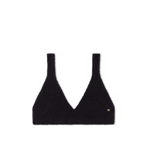 Dámské Knitwear Tom Ford Stretch Bavlněné Cashmere Bra Černé | 650284-RNQ