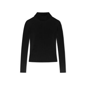 Dámské Knitwear Tom Ford Stretch Bavlněné Cashmere Top Černé | 894327-QKY