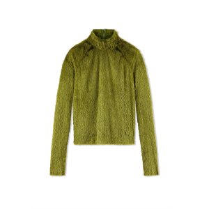 Dámské Knitwear Tom Ford Viscose 'Fur' Turtleneck Top Zelene | 603718-UNE