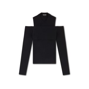 Dámské Knitwear Tom Ford Vlna Rib Two Pieces Černé | 765139-UWP