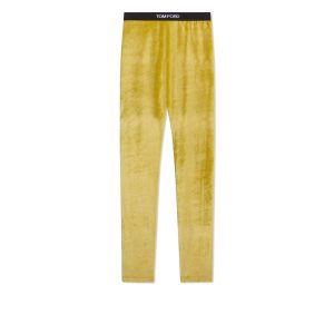 Dámské Legíny Tom Ford Stretch Velvet Signature Charteuse Citrine | 965817-ZYT