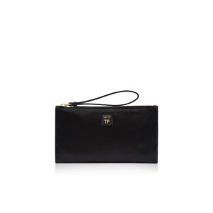 Dámské Malé Peněženky Tom Ford Nylon Tf Small Byty Pouch Černé | 198726-LZM
