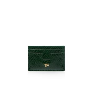 Dámské Malé Peněženky Tom Ford Printed Python Classic Tf Card Holder Tyrkysové Zelene | 081527-QSZ