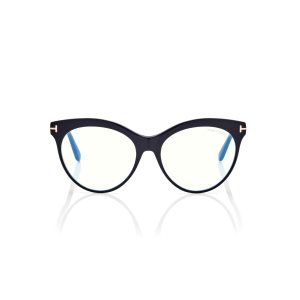 Dámské Optický Tom Ford Blue Block Cat Eye Černé | 062813-AXU