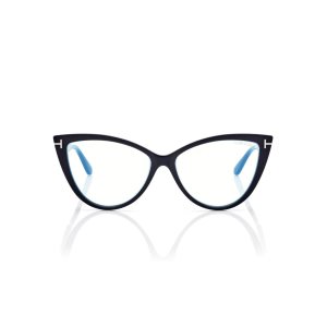 Dámské Optický Tom Ford Blue Block Cat Eye Černé | 528473-FXH