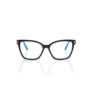 Dámské Optický Tom Ford Blue Block Cat Eye Černé | 638472-EWK