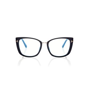 Dámské Optický Tom Ford Blue Block Cat Eye Černé | 724103-JKF