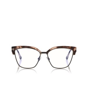 Dámské Optický Tom Ford Blue Block Metal Cat Eye Světle | 430689-ORJ