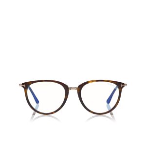 Dámské Optický Tom Ford Blue Block Soft Round Tmavě | 139654-WYH