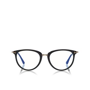 Dámské Optický Tom Ford Blue Block Soft Round Černé | 365281-KQT