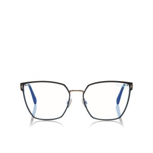 Dámské Optický Tom Ford Blue Block Soft Square Černé | 497180-OTK