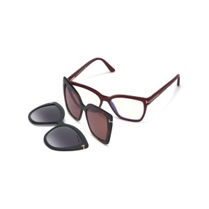 Dámské Optický Tom Ford Double Clip On Blue Block Fuchsie | 083962-JUA