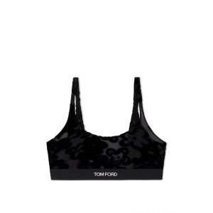 Dámské Podprsenky Tom Ford Primrose Floral Tulle Devore' Signaturelette Černé | 093627-ADV