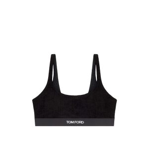 Dámské Podprsenky Tom Ford Stretch Velvetlette Černé | 630248-UZD