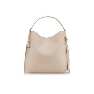 Dámské Přebalovací Tašky Tom Ford Grain Læder Alix Hobo Šedé Hnědé | 638419-ZQH