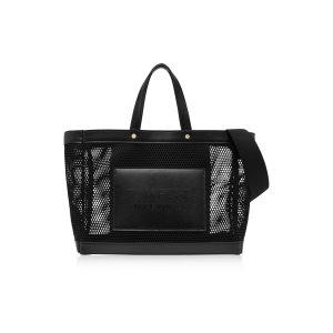 Dámské Přebalovací Tašky Tom Ford Mesh And Læder T Screw Small E/W Černé | 286341-XOC