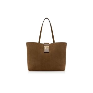 Dámské Přebalovací Tašky Tom Ford Semišové Læder Tf Small E/W Sienna | 096514-FWV