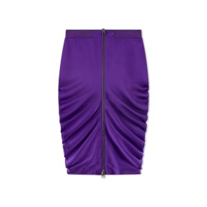 Dámské Sukně Tom Ford Fluid Double-faced Satin Gathered Fialové | 169834-UVB