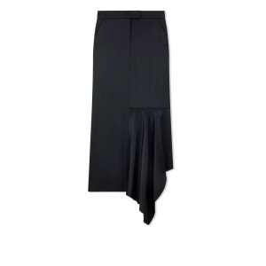 Dámské Sukně Tom Ford Fluid Double-faced Satin Asymmetric Tailored Černé | 591263-OUL