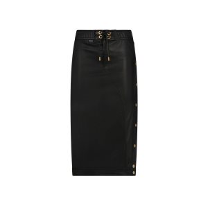 Dámské Sukně Tom Ford New Plonge Læder Černé | 591702-CGH