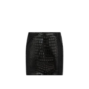Dámské Sukně Tom Ford Printed Croc Læder Mini Černé | 372490-NUG