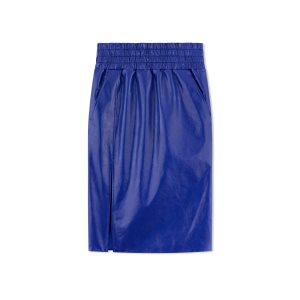 Dámské Sukně Tom Ford Shiny Textured Læder Midi Ocean | 136827-VLT