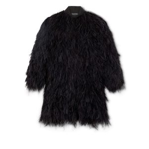 Dámské Svrchní Oblečení Tom Ford Feathers On Organza Coat Černé | 924781-DRP