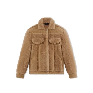 Dámské Svrchní Oblečení Tom Ford Nappa Shearling Jean Jacket Béžový | 364758-QRF