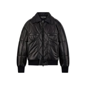 Dámské Svrchní Oblečení Tom Ford Soft Silk Nappa Puffer Jacket Černé | 974056-OBZ